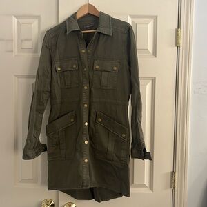 Level 99 army green dress with front buttons - size L